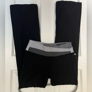 Lululemon leggings size 6, black with grey band